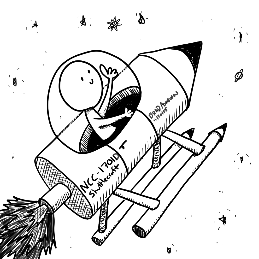 Pencil Rocket Shuttlecraft
