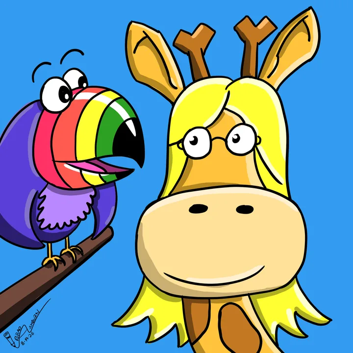 Jasmine Giraffe and Toucan